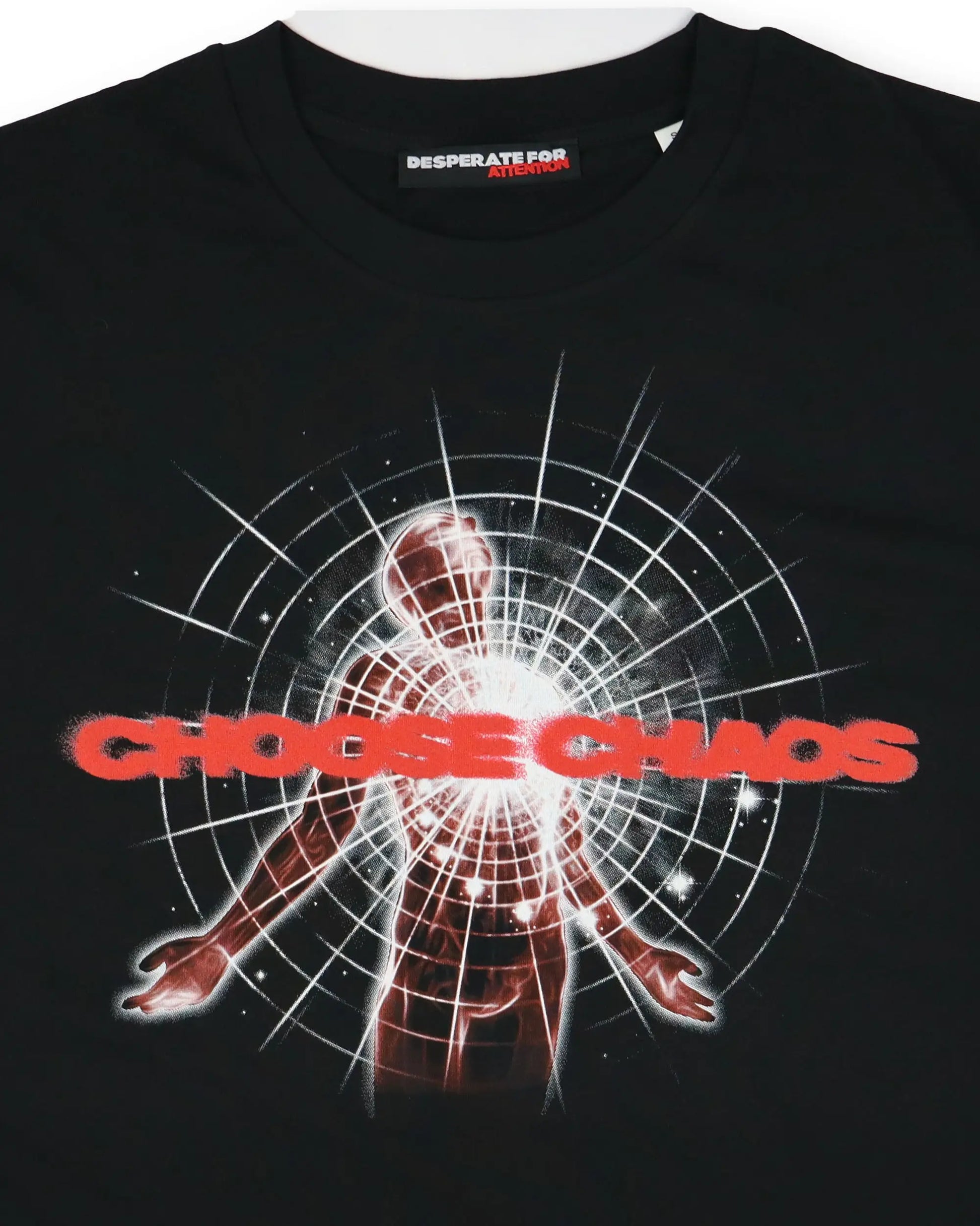 Choose Chaos T-Shirt - Relaxed fit round neck 100% organic cotton t-shirt - Desperate For Attention