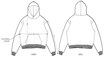 Hoodie Size Chart - Desperate For Attention Streetwear Brand - 100% organic cotton unisex clothing